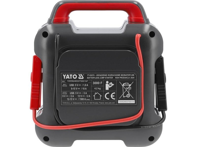 Yato ULTRA CAPACITOR JUMP STARTER 1500 AMP YT-83070 - Image 2
